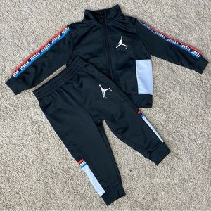Nike Air Jordan Toddler Tracksuit Matching Set, Black, Size 12 Month